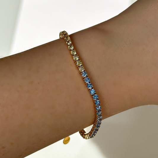 Two-Tone Tennis Bracelet