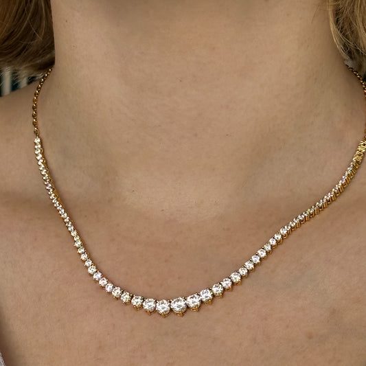 Graduated Tennis Necklace